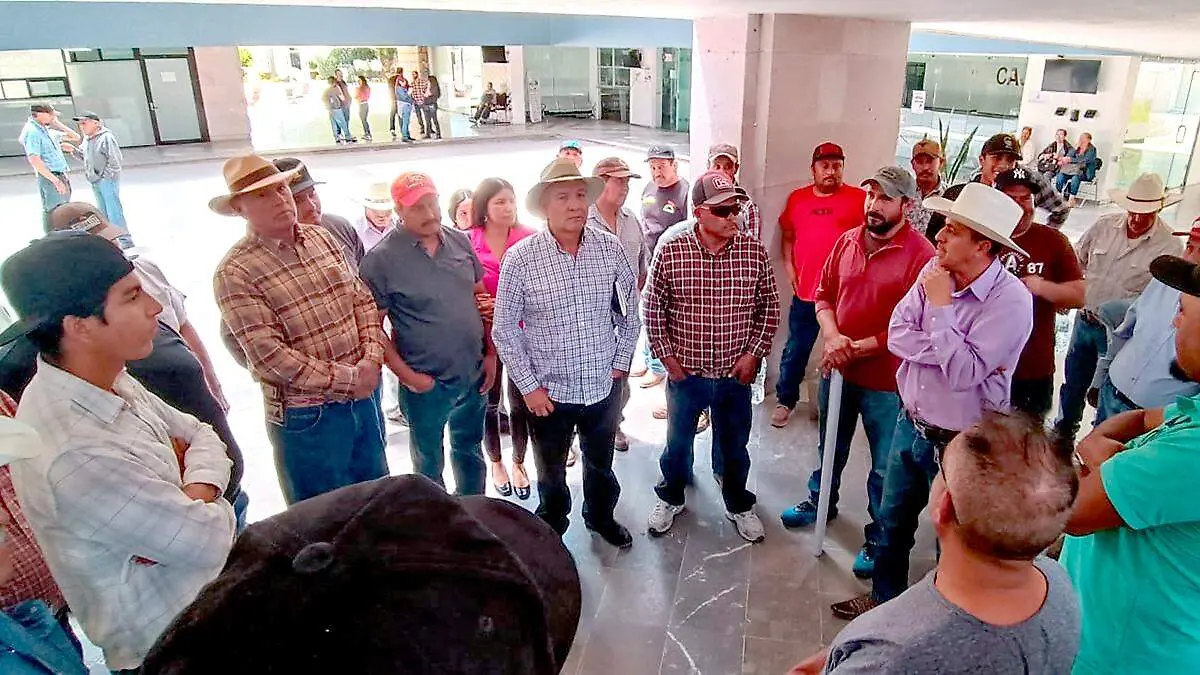 Protesta de productores de frijol en la alcaldía de Guadalupe, Zacatecas