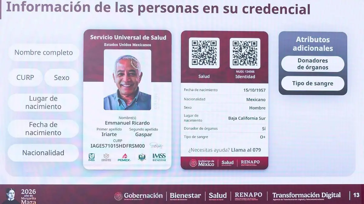Credencial servicio universal de salud