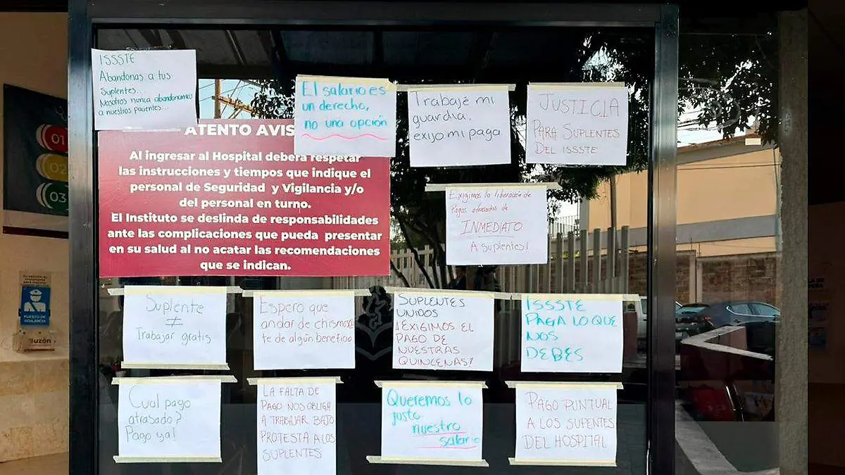 Protesta de personal suplente del Issste Zacatecas