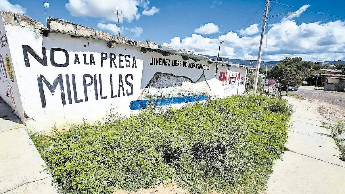 Protesta contra la presa Milpillas