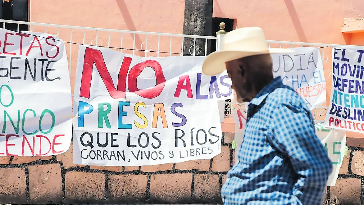 Protesta en Jiménez del Teul contra la presa Milpillas