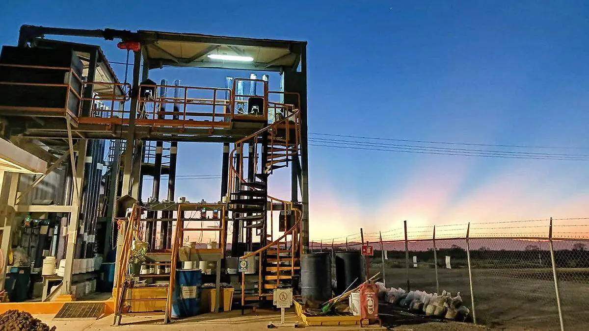 Columna de lixivisación mina Camino Rojo