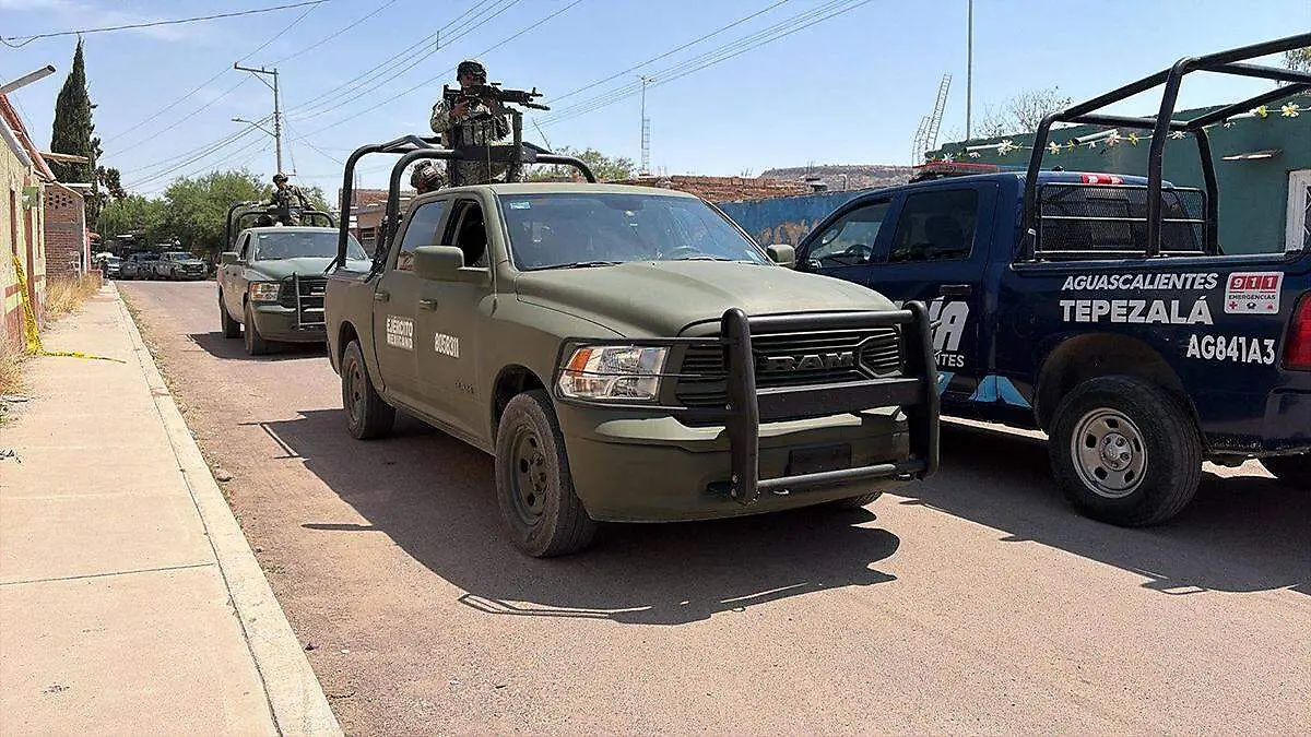 Operativo en Tepezalá, Aguascalientes, tras localizar seis cuerpos sin vida