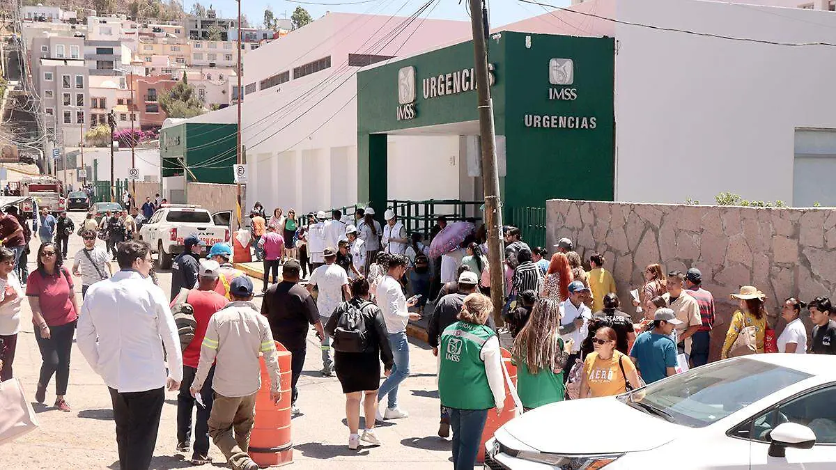 Hospital del IMSS desalojado durante el Simulacro Nacional en Zacatecas