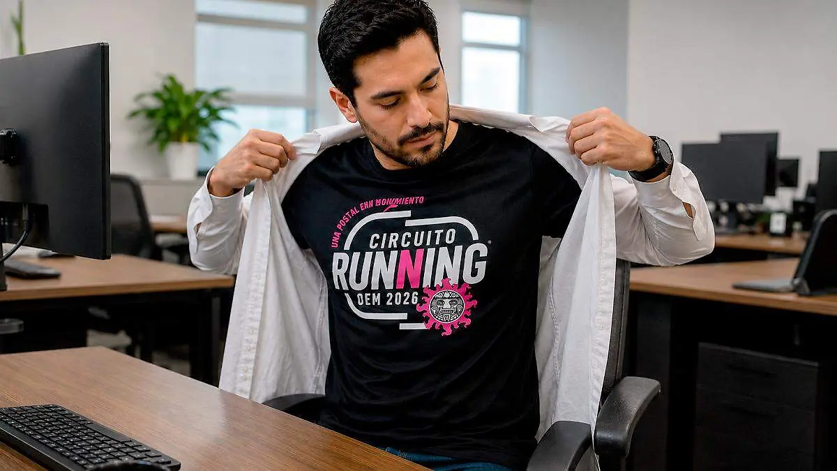 Persona usando playera del circuito running oem