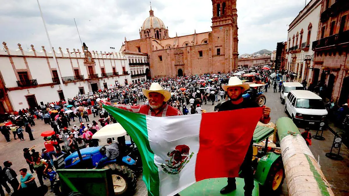 Miles de zacatecanos marcharon en apoyo a los productores