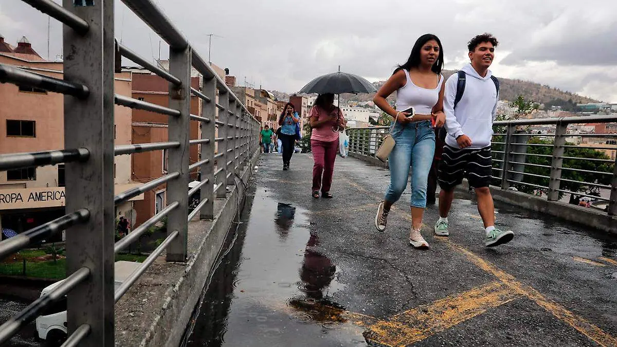 Lluvia en la capital de Zacatecas