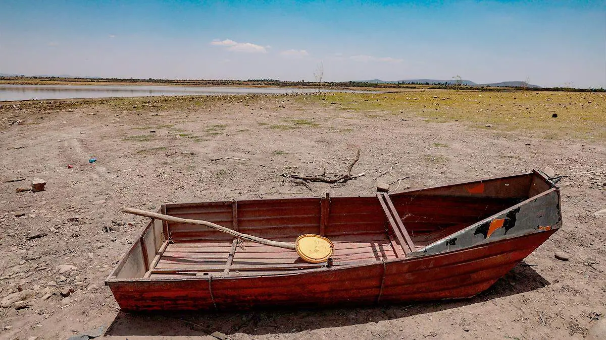 Presa en sequía