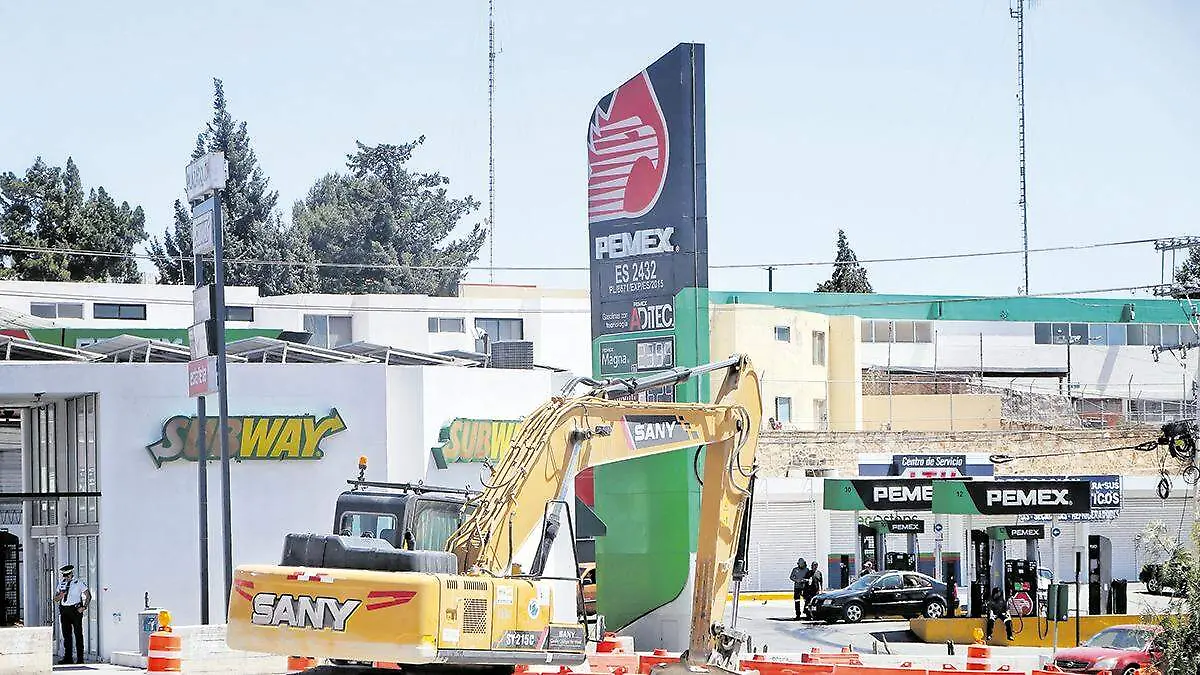 Construcción del bulevar elevado en Zacatecas