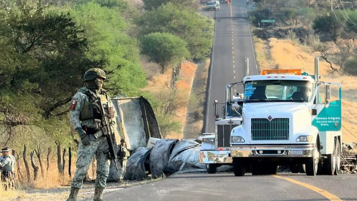 Operativo en carretera del sur de Zacatecas