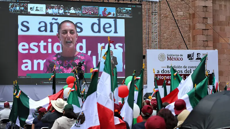 Respaldan mensaje de Sheinbaum en Zacatecas