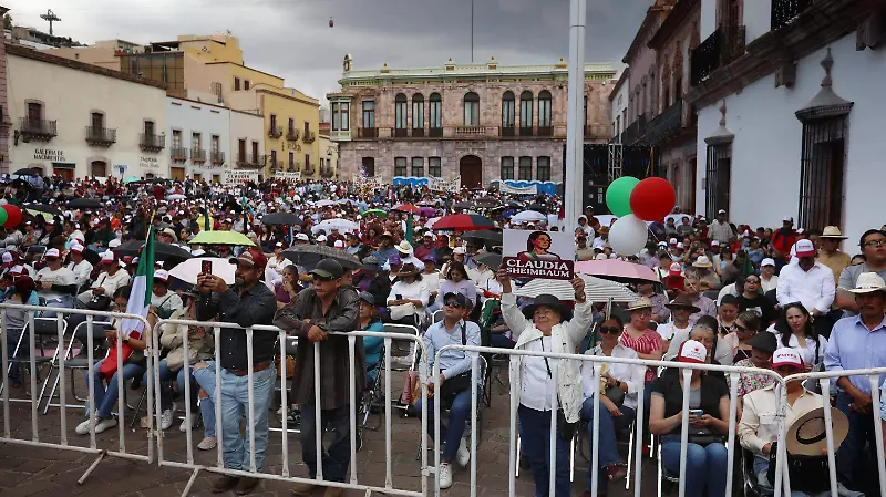Respaldan mensaje de Sheinbaum en Zacatecas