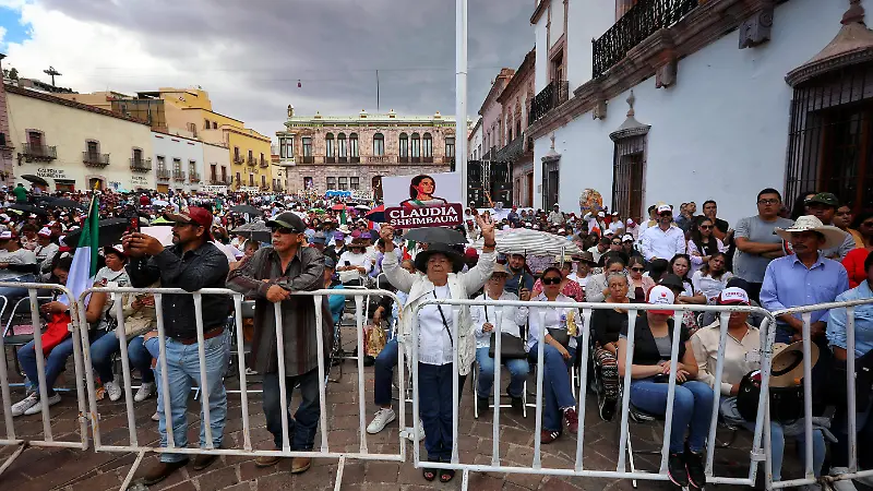 Respaldan mensaje de Sheinbaum en Zacatecas
