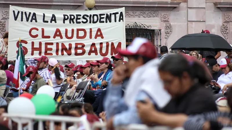 Respaldan mensaje de Sheinbaum en Zacatecas.