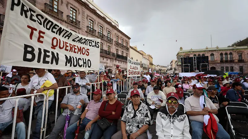 Respaldan mensaje de Sheinbaum en Zacatecas