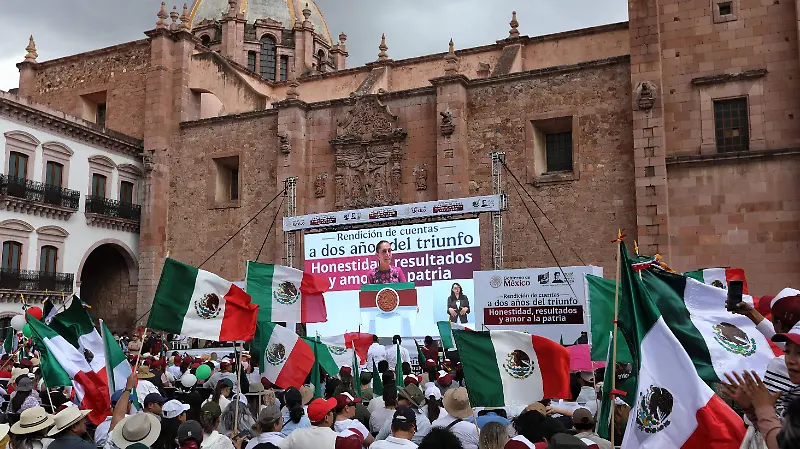 Respaldan mensaje de Sheinbaum en Zacatecas