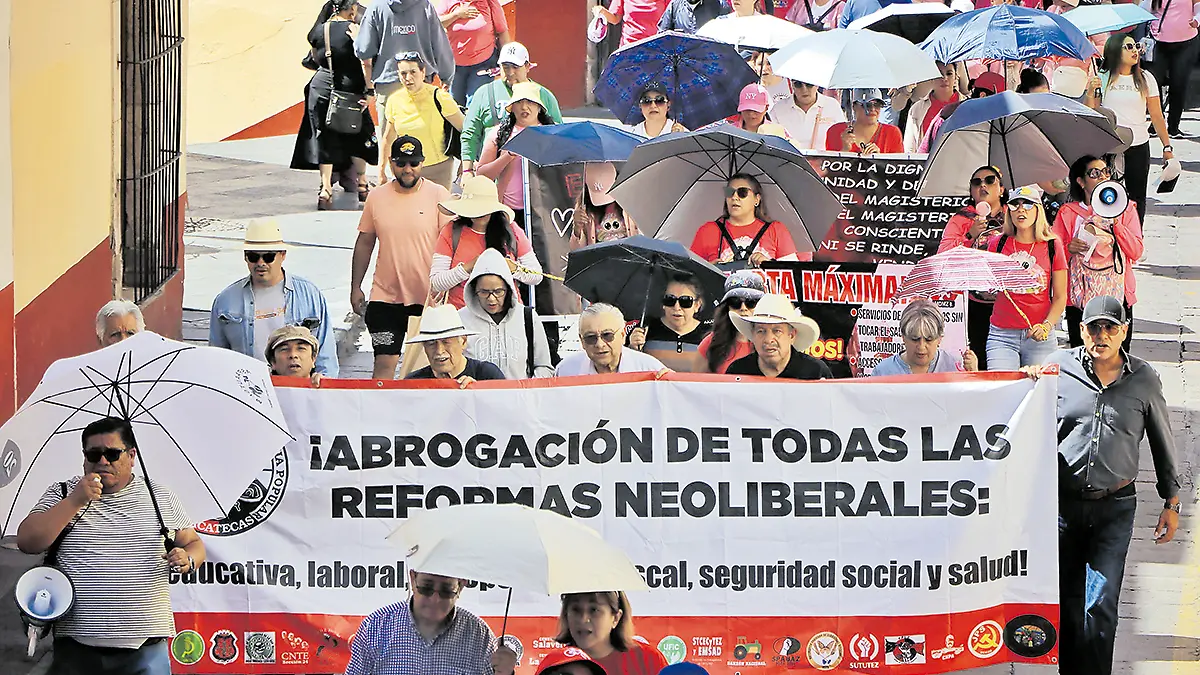 Marcha magisterial en Zacatecas