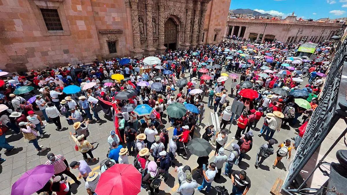 Protesta de docentes en Zacatecas