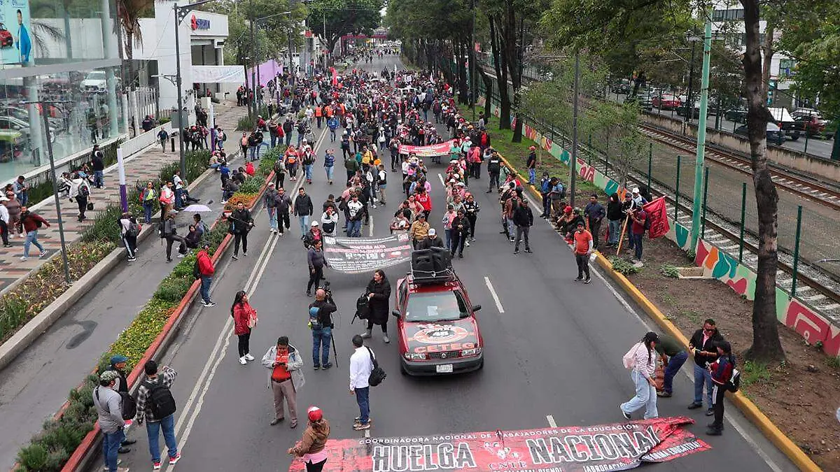 Protesta de la CNTE en la Ciudad de México