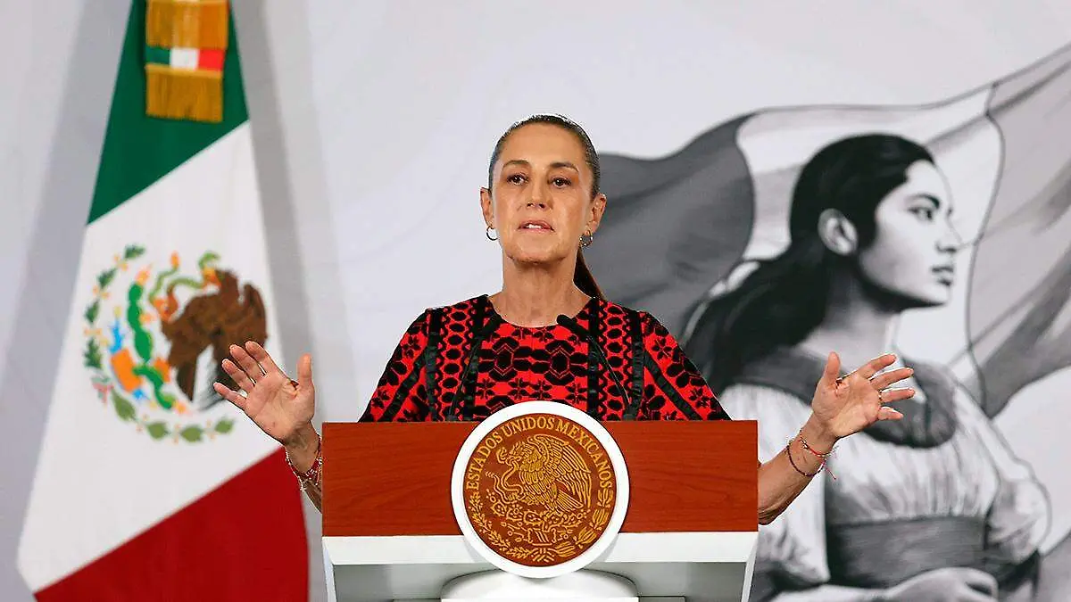Claudia Sheinbaum en conferencia del pueblo