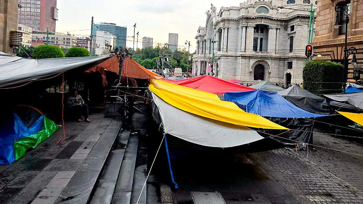 Campamento de la CNTE en la CDMX