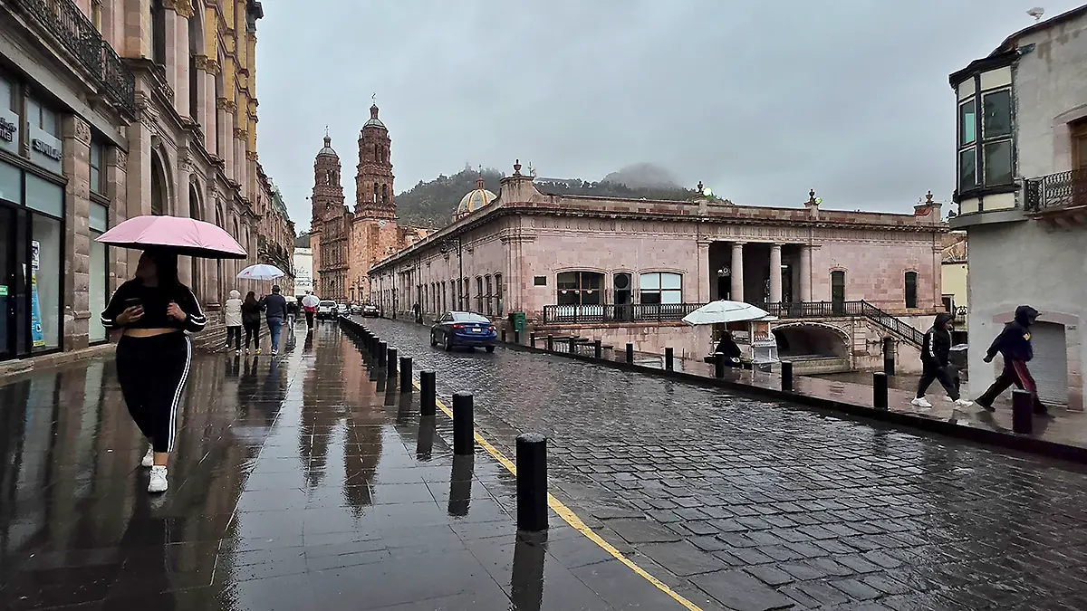 Lluvias en la capital de Zacatecas