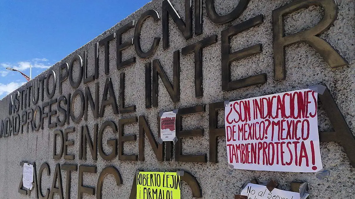 Protesta estudiantil en el IPN Zacatecas