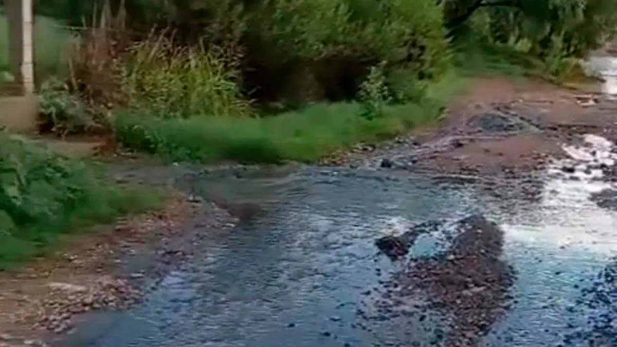 Aguas residuales en Loreto, Río Grande, Zacatecas
