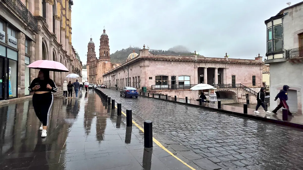 Lluvia en la ciudad de Zacatecas