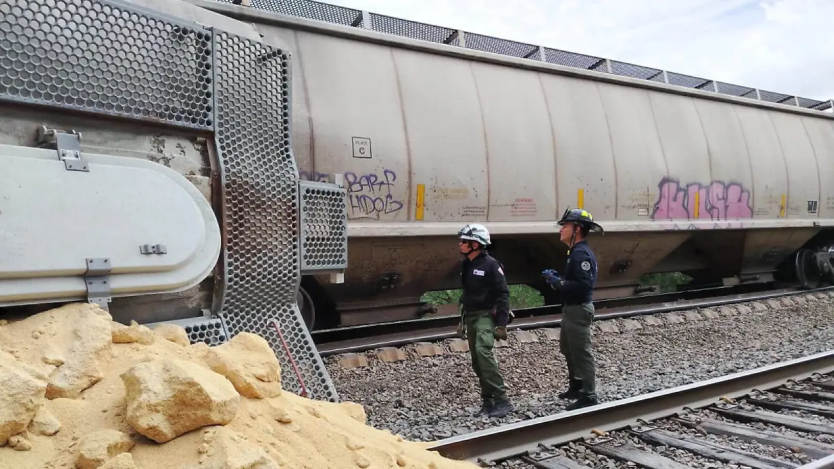 Vagones descarrilados en Zacatecas