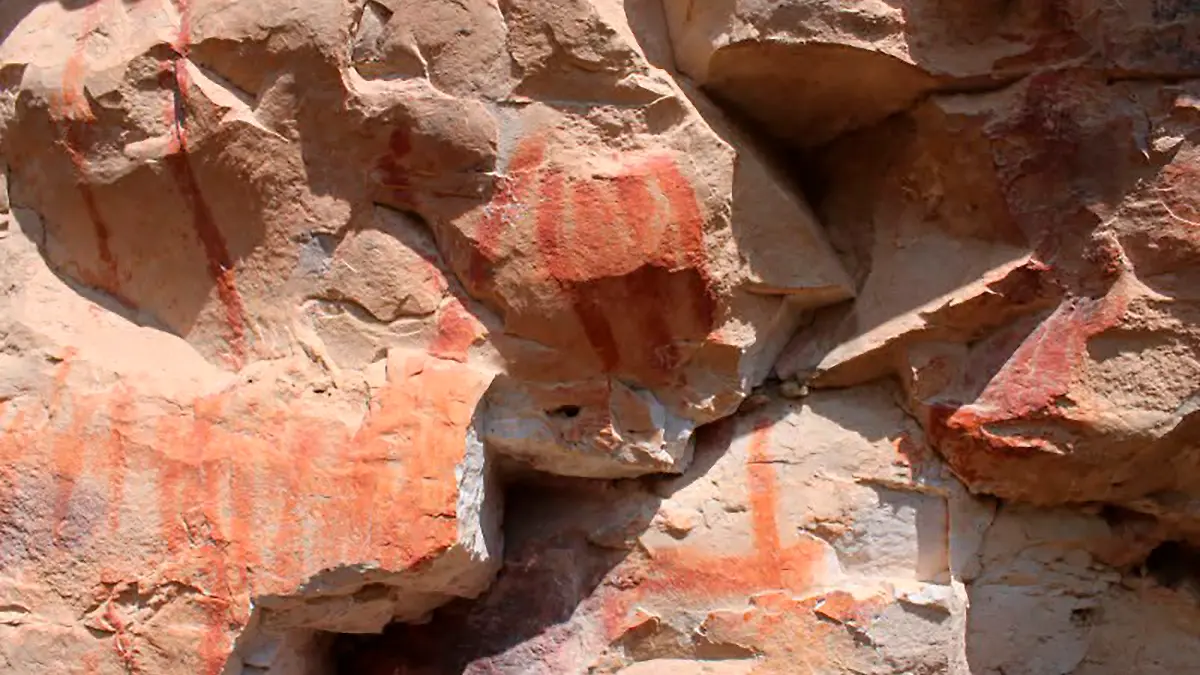 Pinturas rupestres en Valdecañas, Fresnillo, Zacatecas3