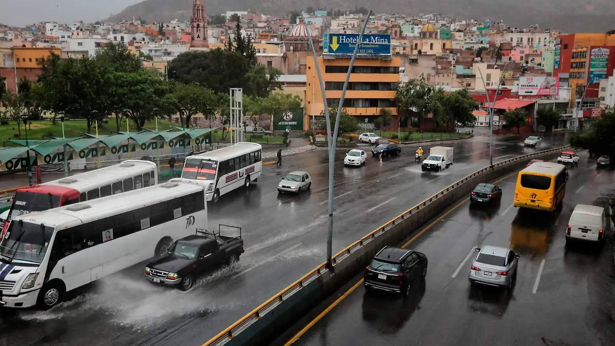 Lluvia en Zacatecas capital