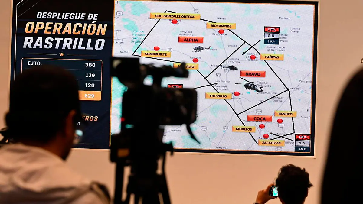 Conferencia de prensa operación rastrillo