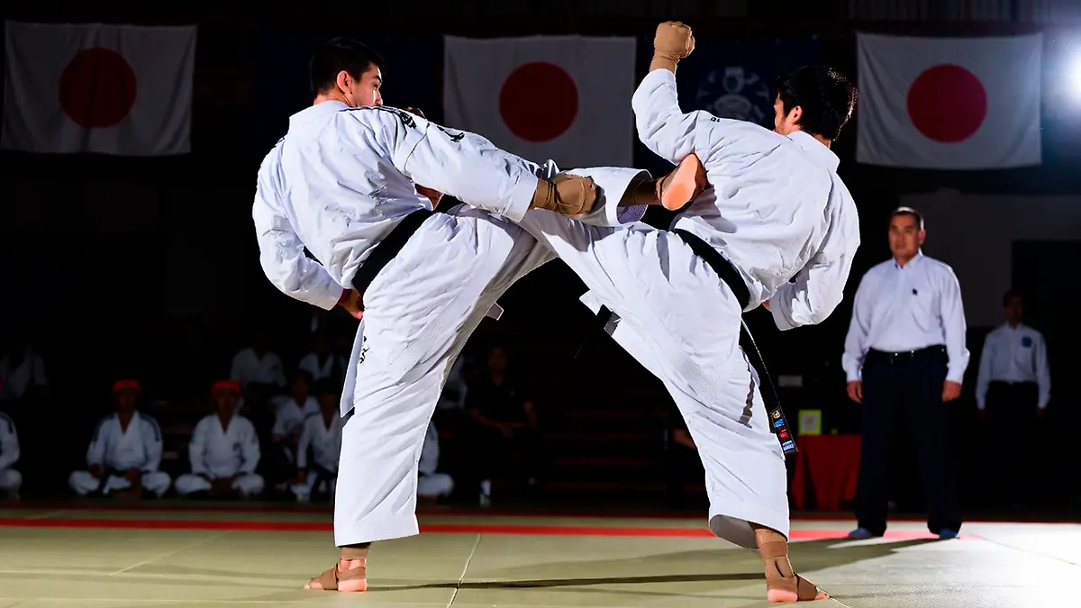 Imagen ilustrativa de competencia de karate