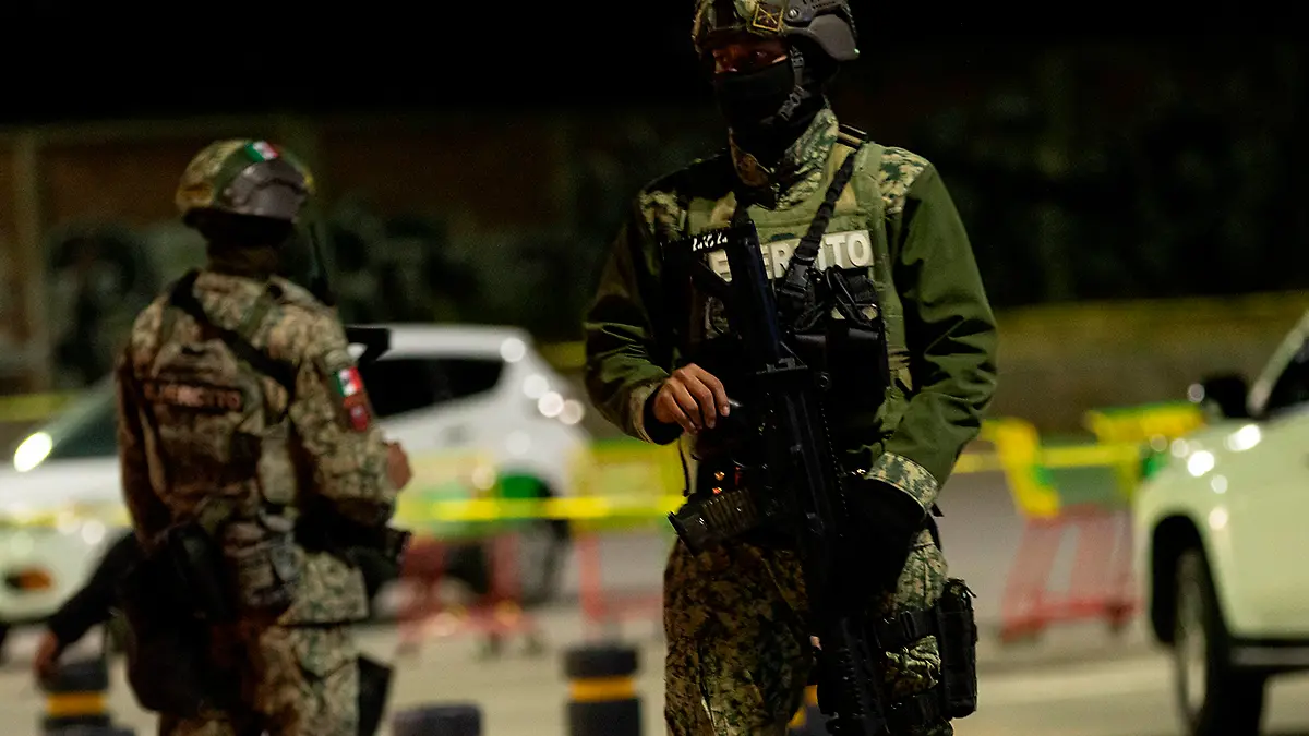 Militares resguardan zona de intervención en Guadalupe, Zacatecas