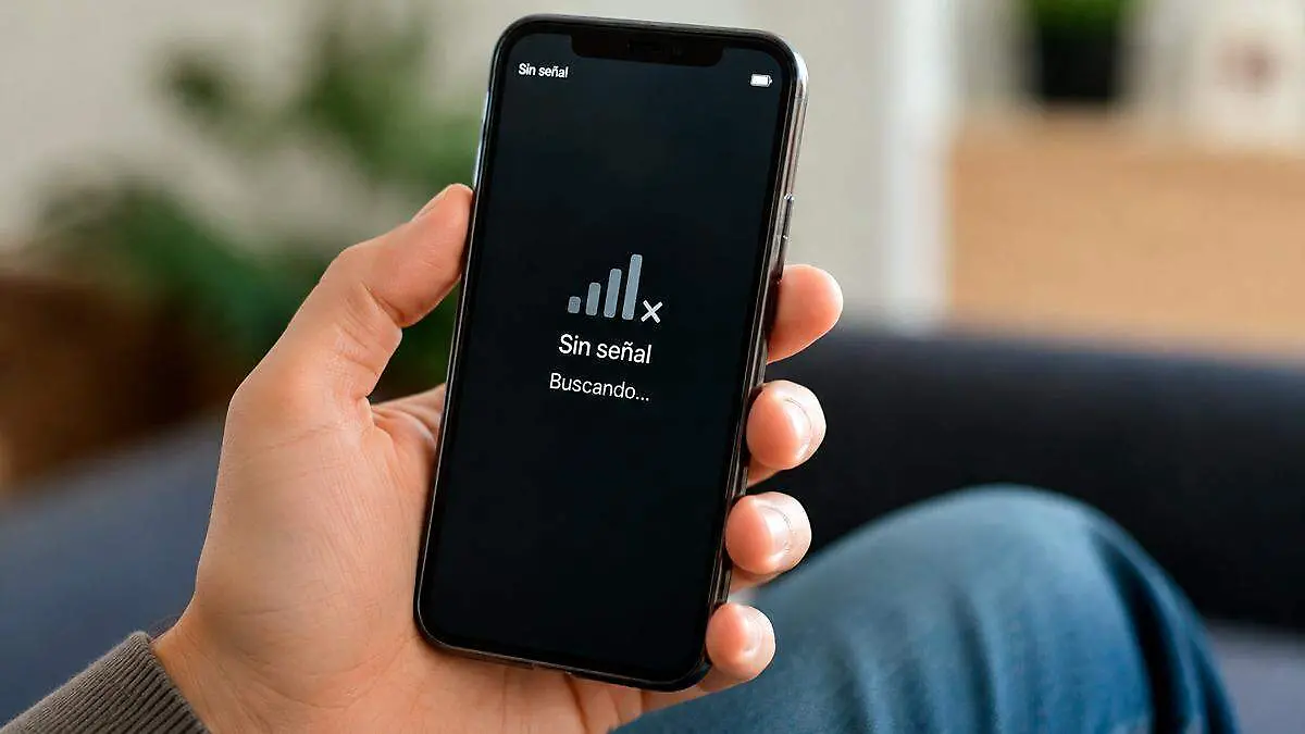 Teléfono celular sin señal