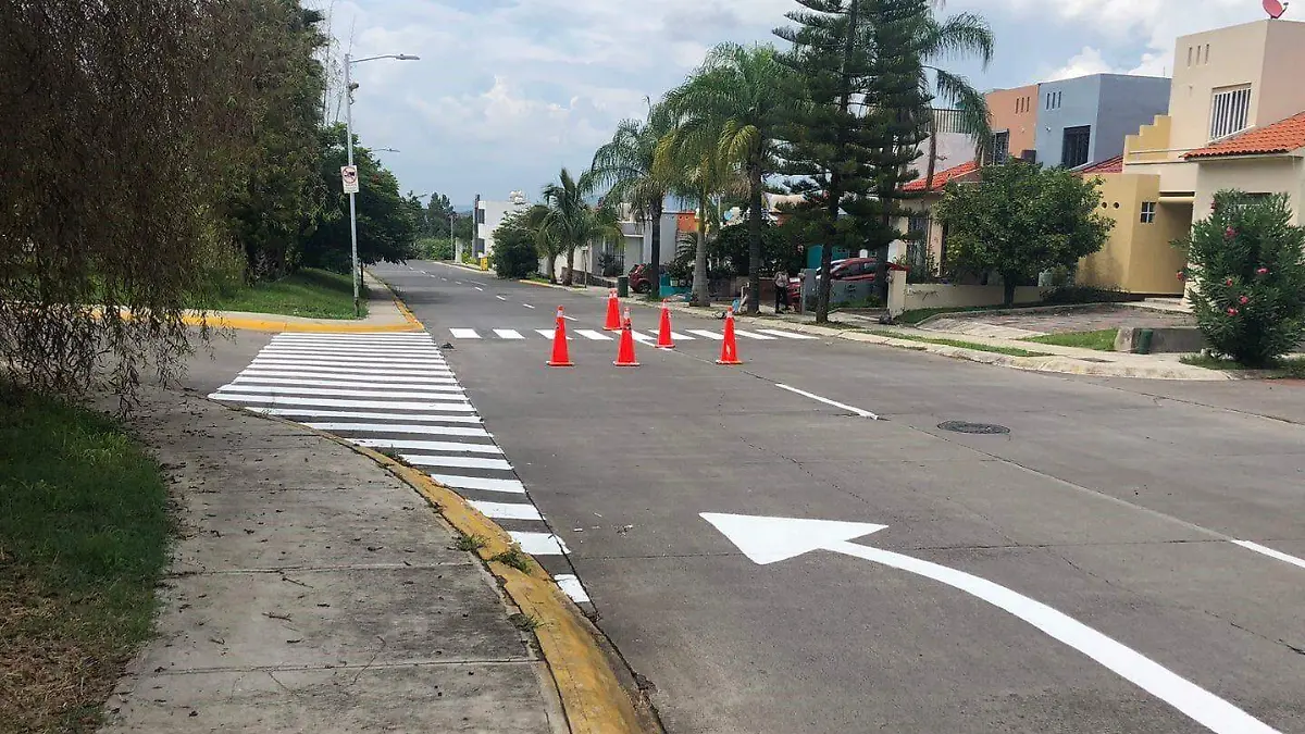 Balizamiento de calle en Zamora
