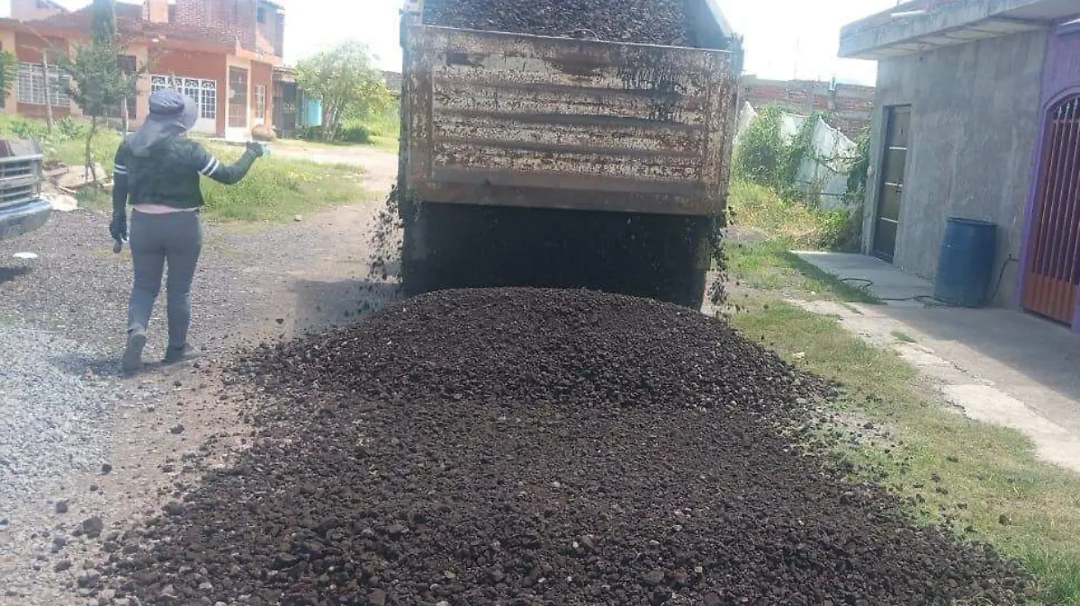 Material en calle de Zamora