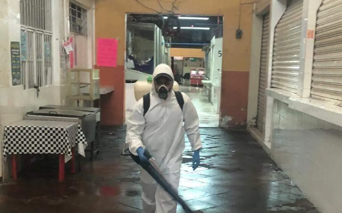 Desinfección en Zamora Foto Cortesía Gobierno de Zamora