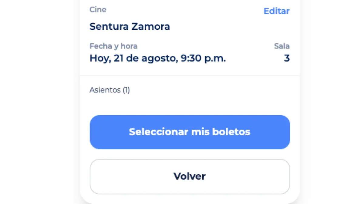 Compra de boletos en línea 