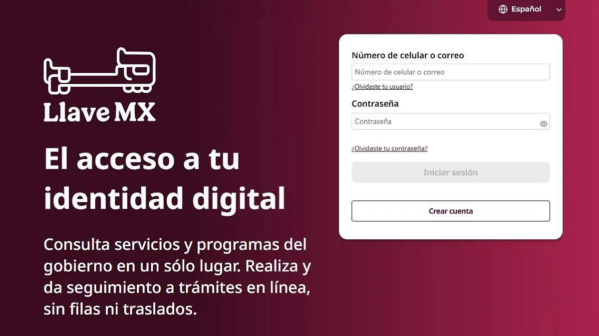 Portal para registrar Llave Mx