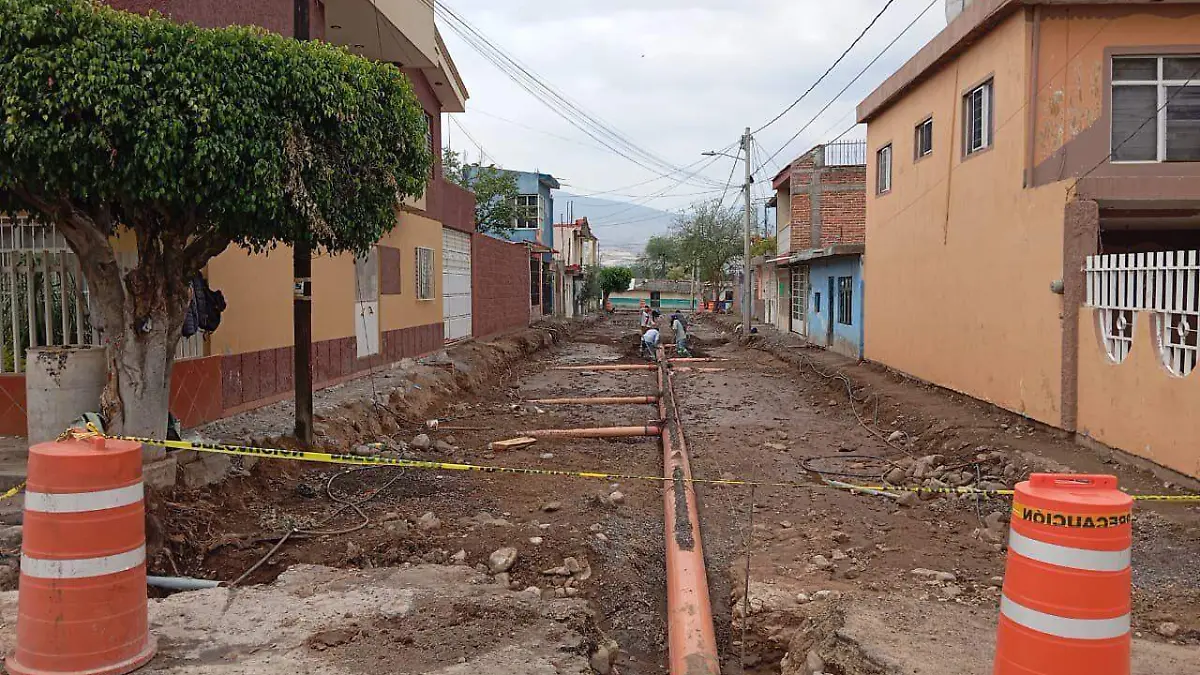 Pavimentación de calle en Zamora