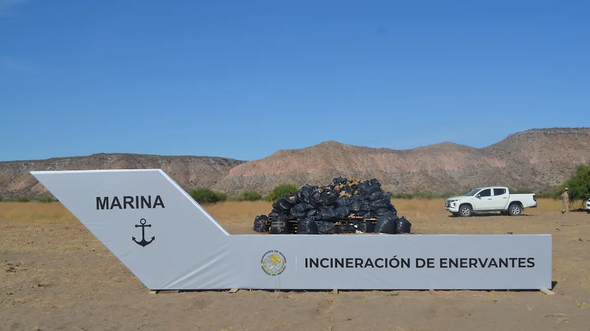 Quema de droga asegurada