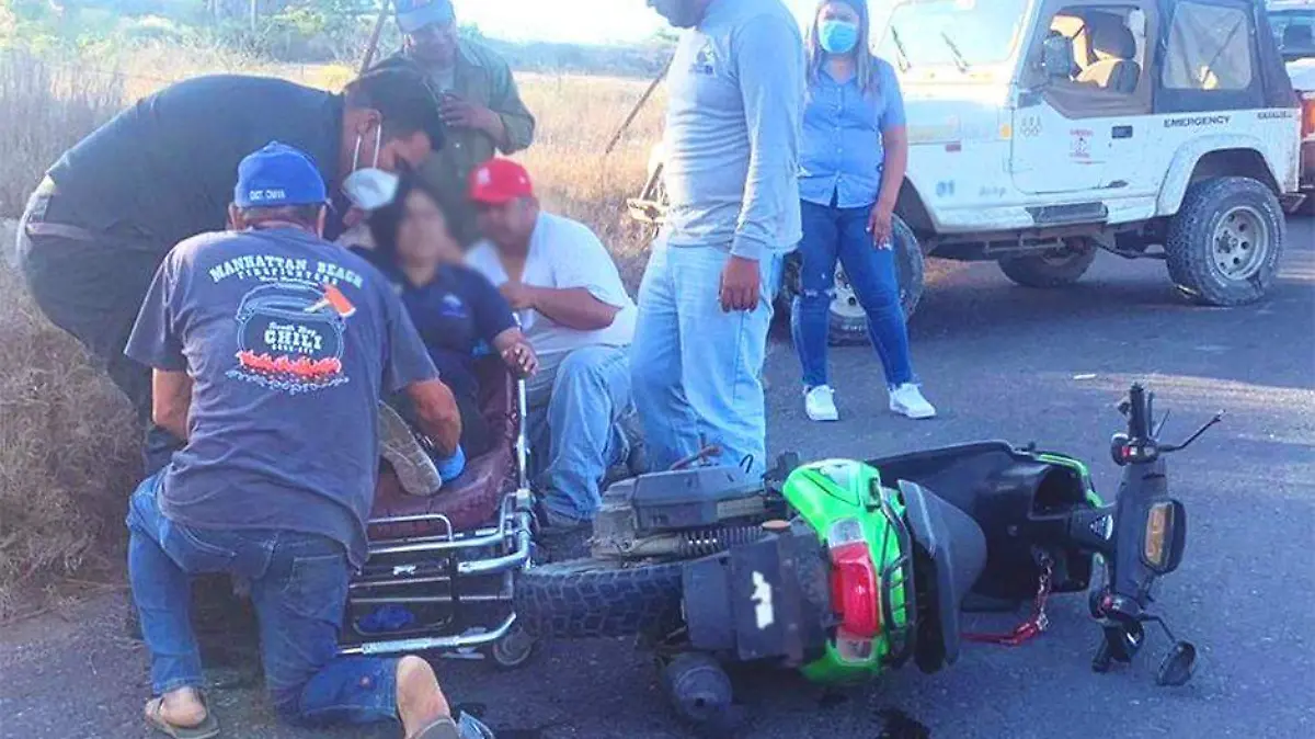 Accidente moto vial