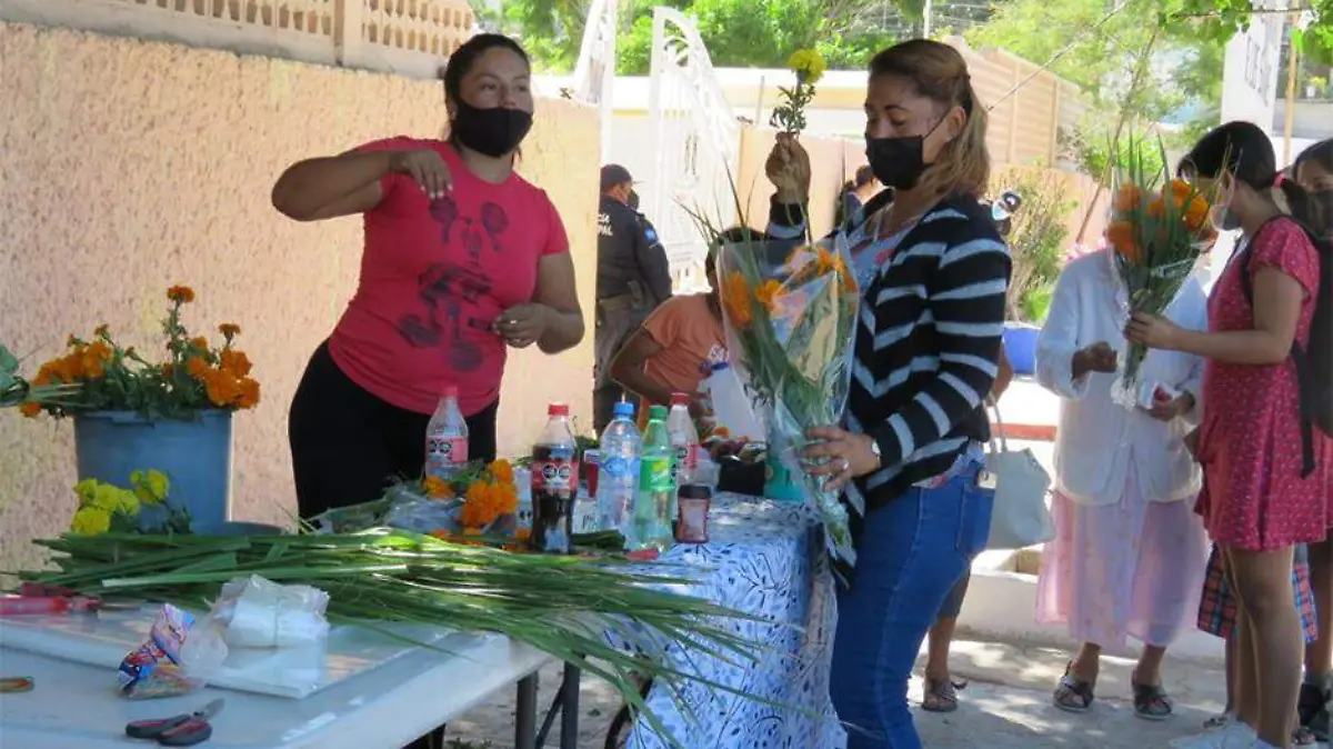 Venta flores dia muertos La Paz 1