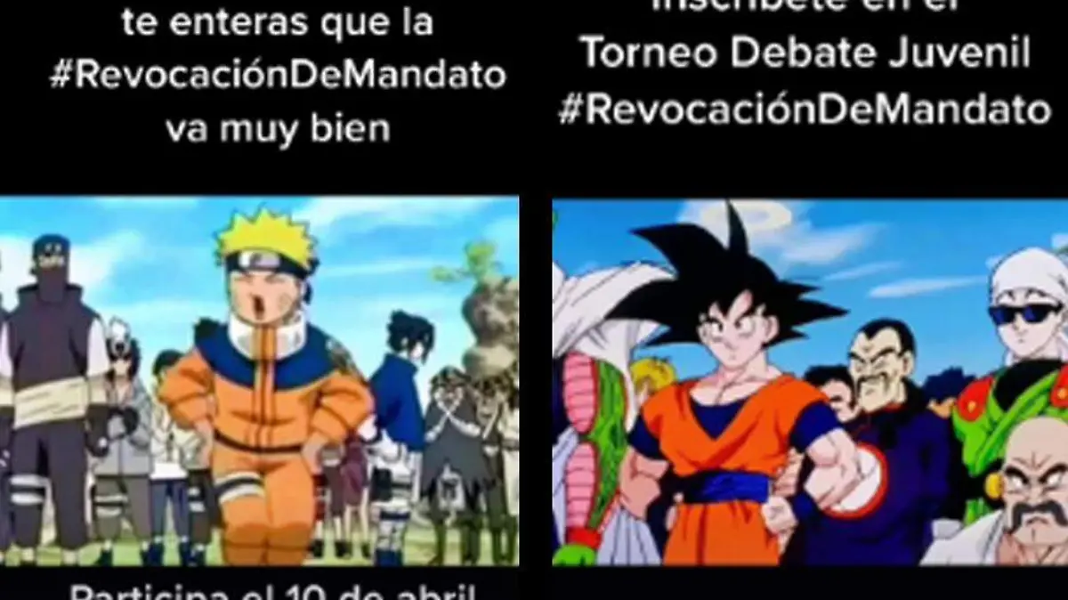 Goku Naruto Evangelion INE votar