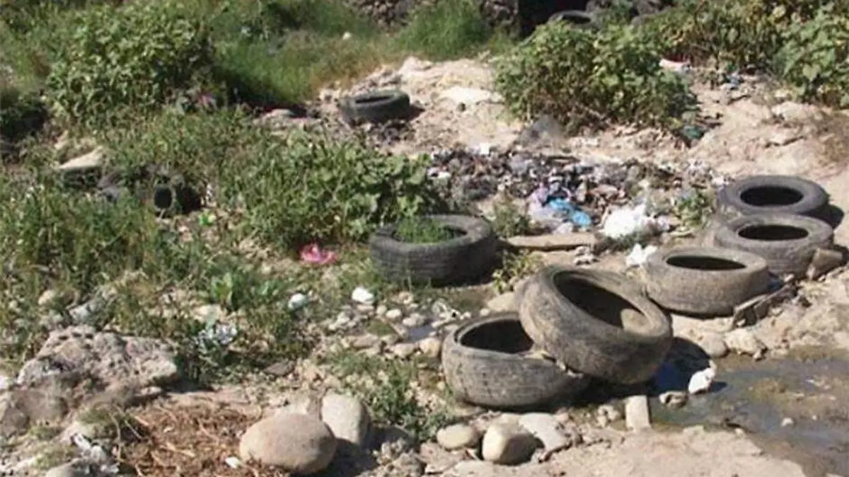 Basura en arroyo