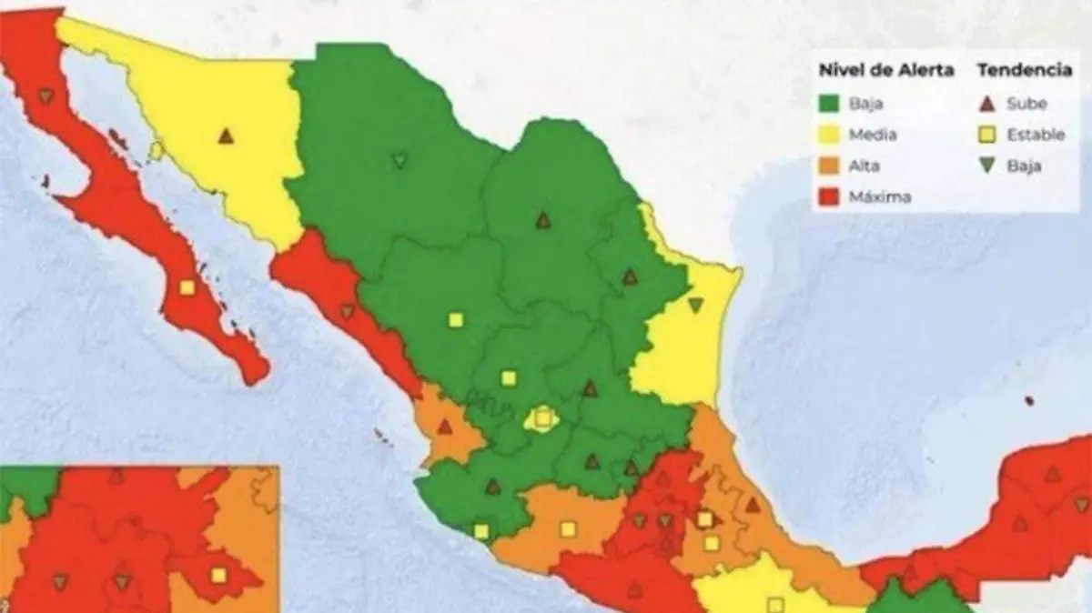 Mapa nivel alerta