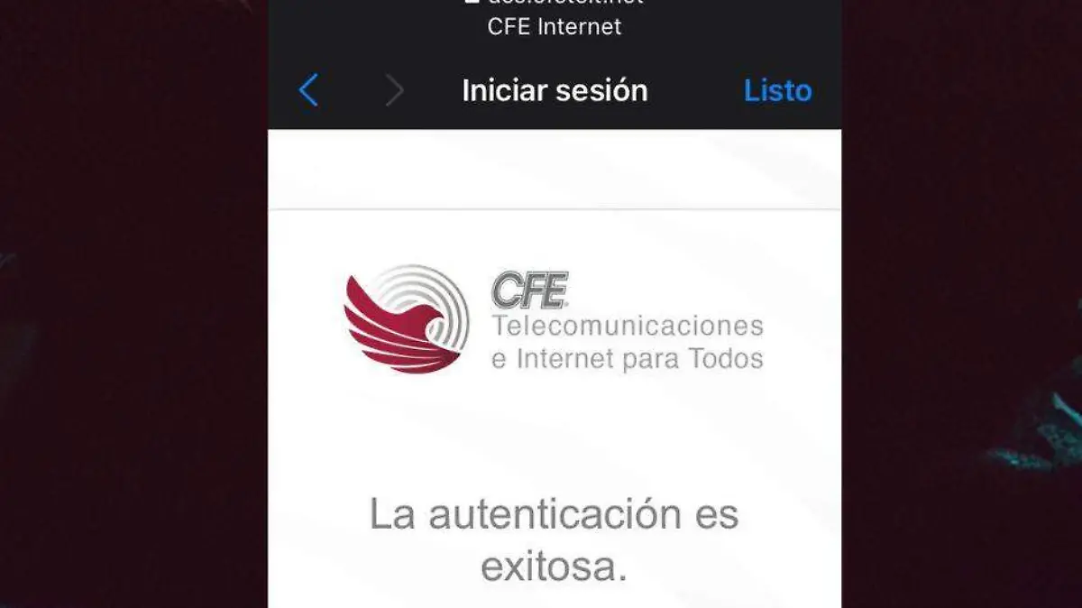 Acceso Internet gratis CFE paso 3