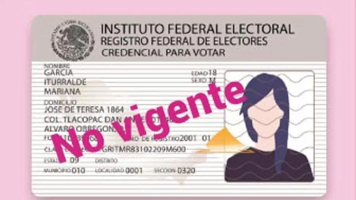 Credencial Votar no vigente